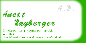 anett mayberger business card